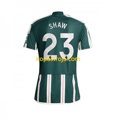 Billiga Fotbollströjor Manchester United Luke Shaw 23 Borta tröja 2023/24 Kortärmad